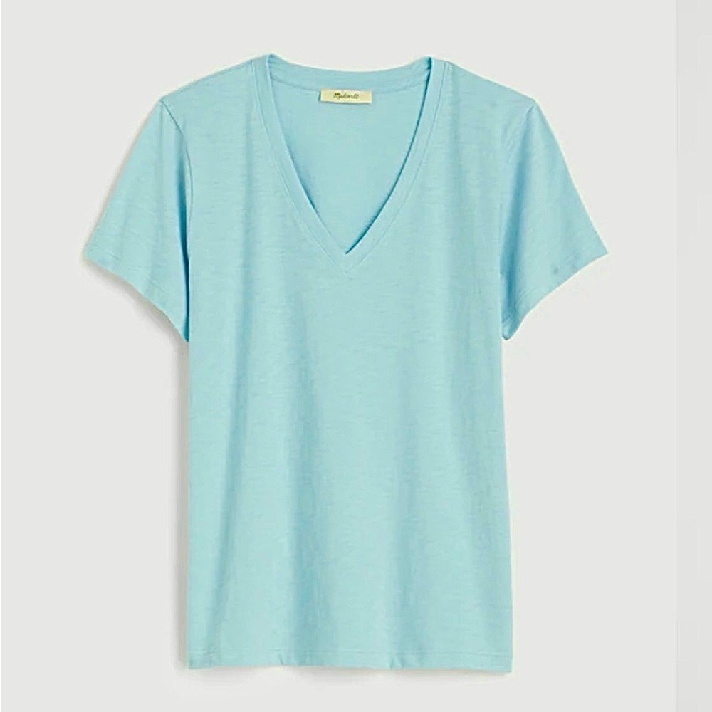 Madewell The Easy Crop‎ V-Neck Tee – Teal 💚👕